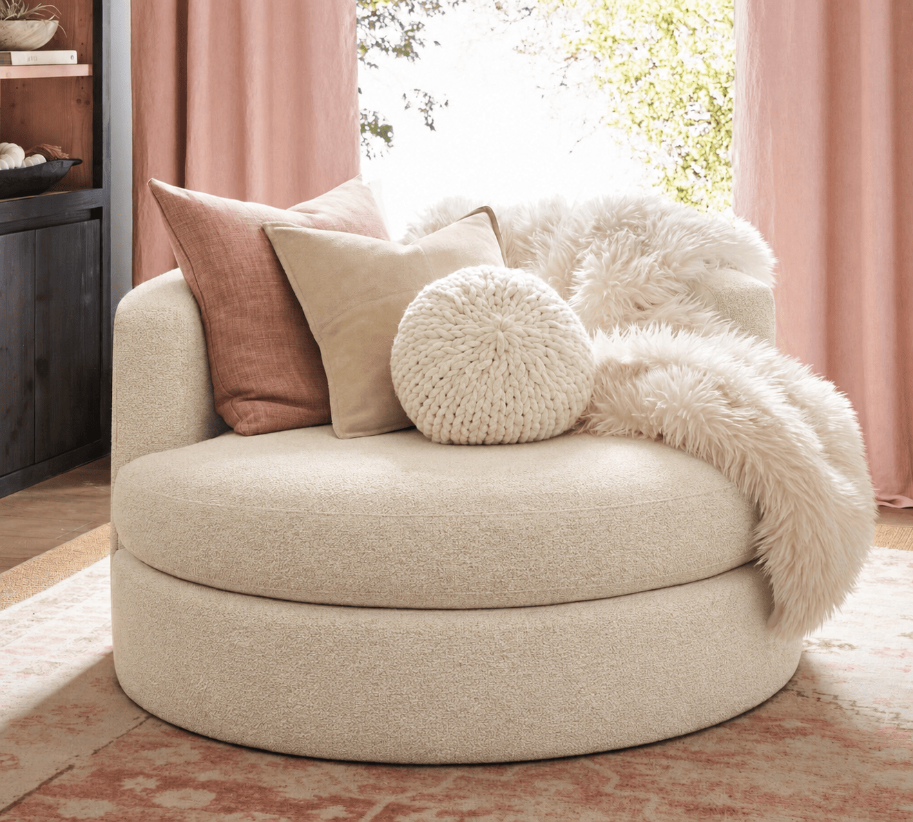 Pottery Barn | Balboa Upholstered Swivel Armchair (51")