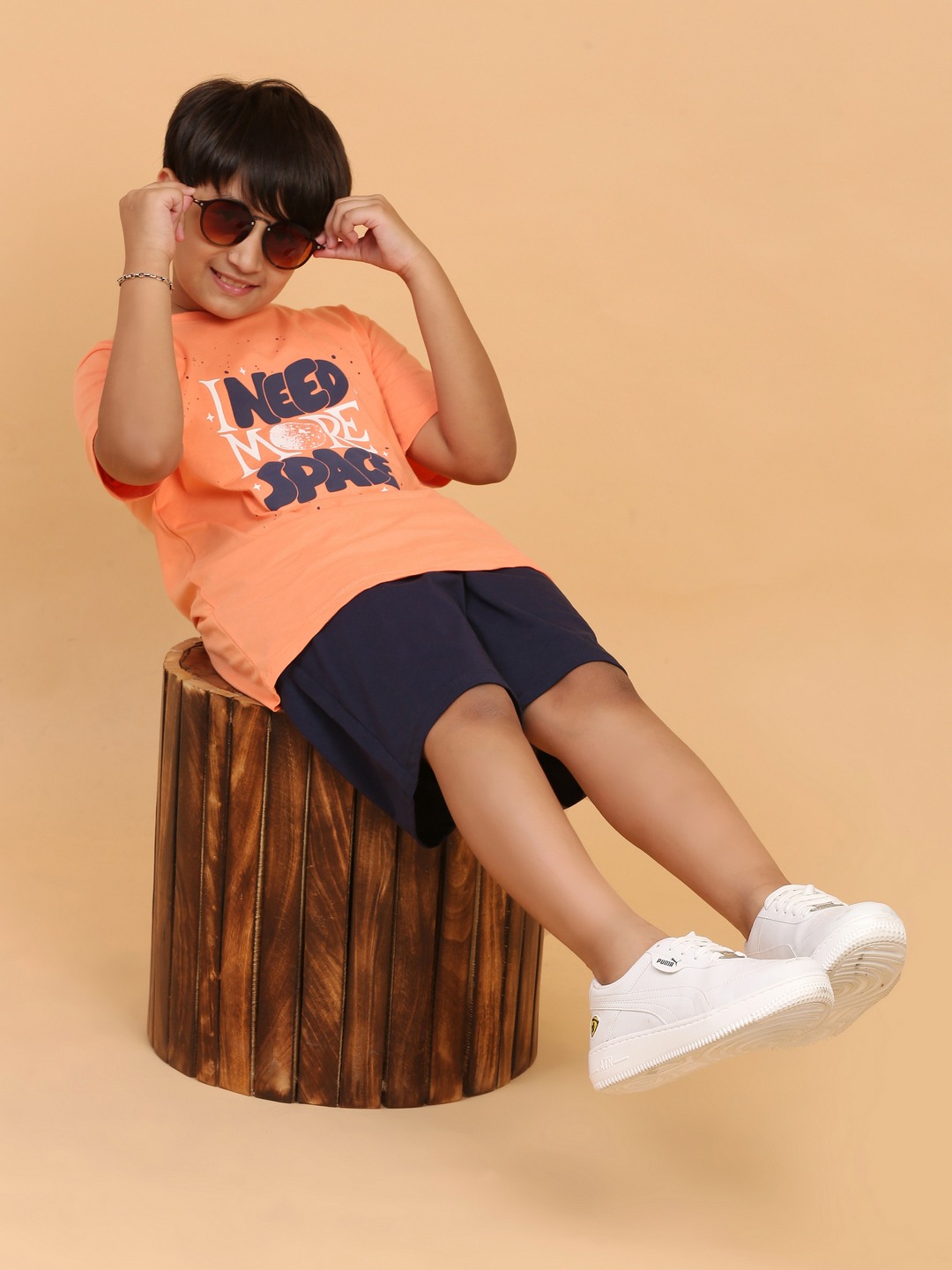 Ninos Dreams Boys More Space Printed Coord Set with T-Shirt & Shorts