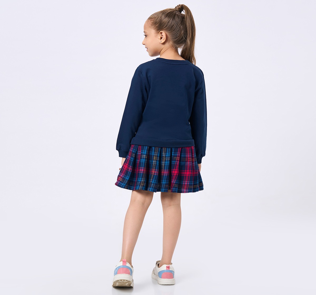 Ed-A-Mamma Kids Girls Dress Navy