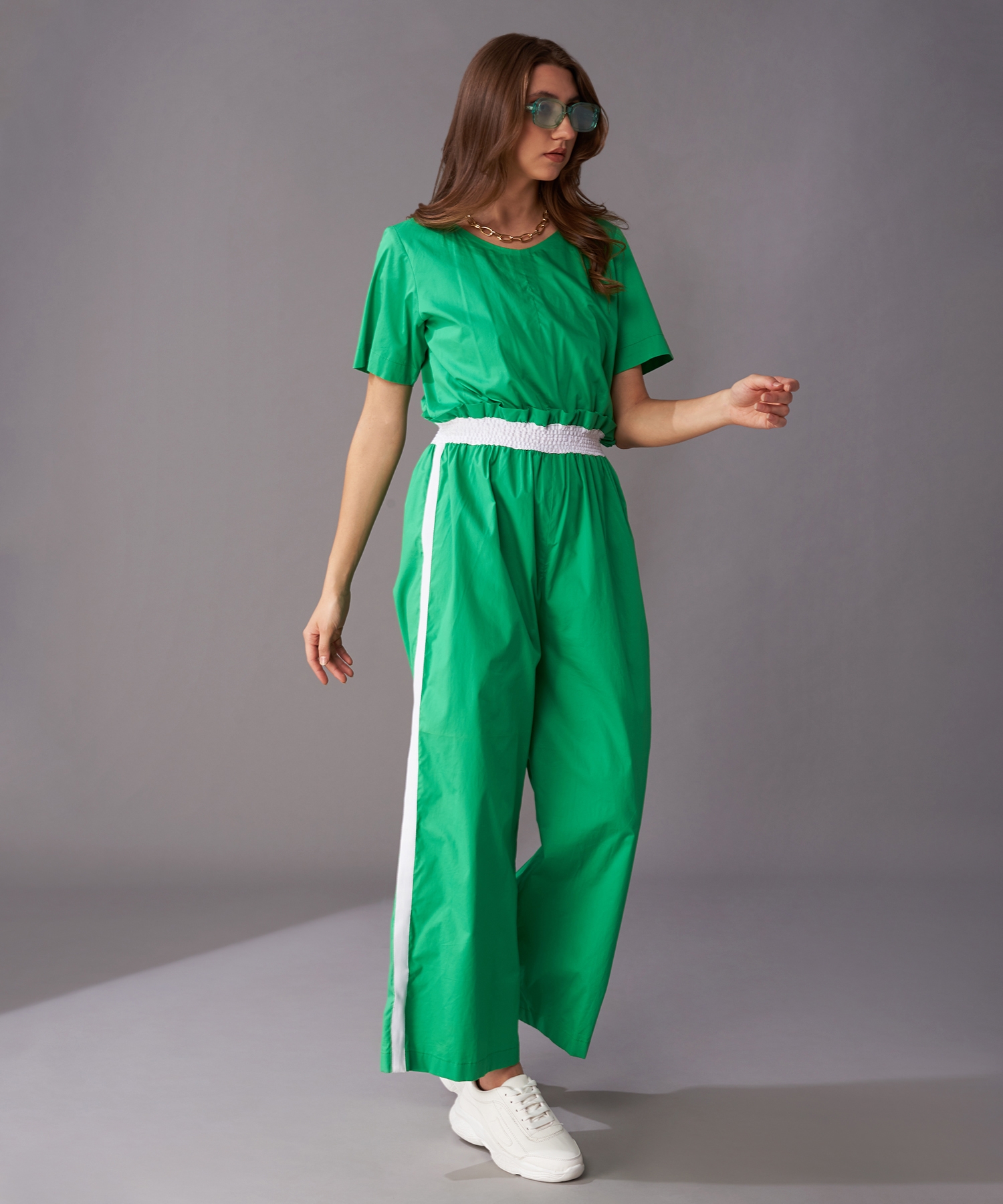 Willow Solid Jumpsuit (Green)