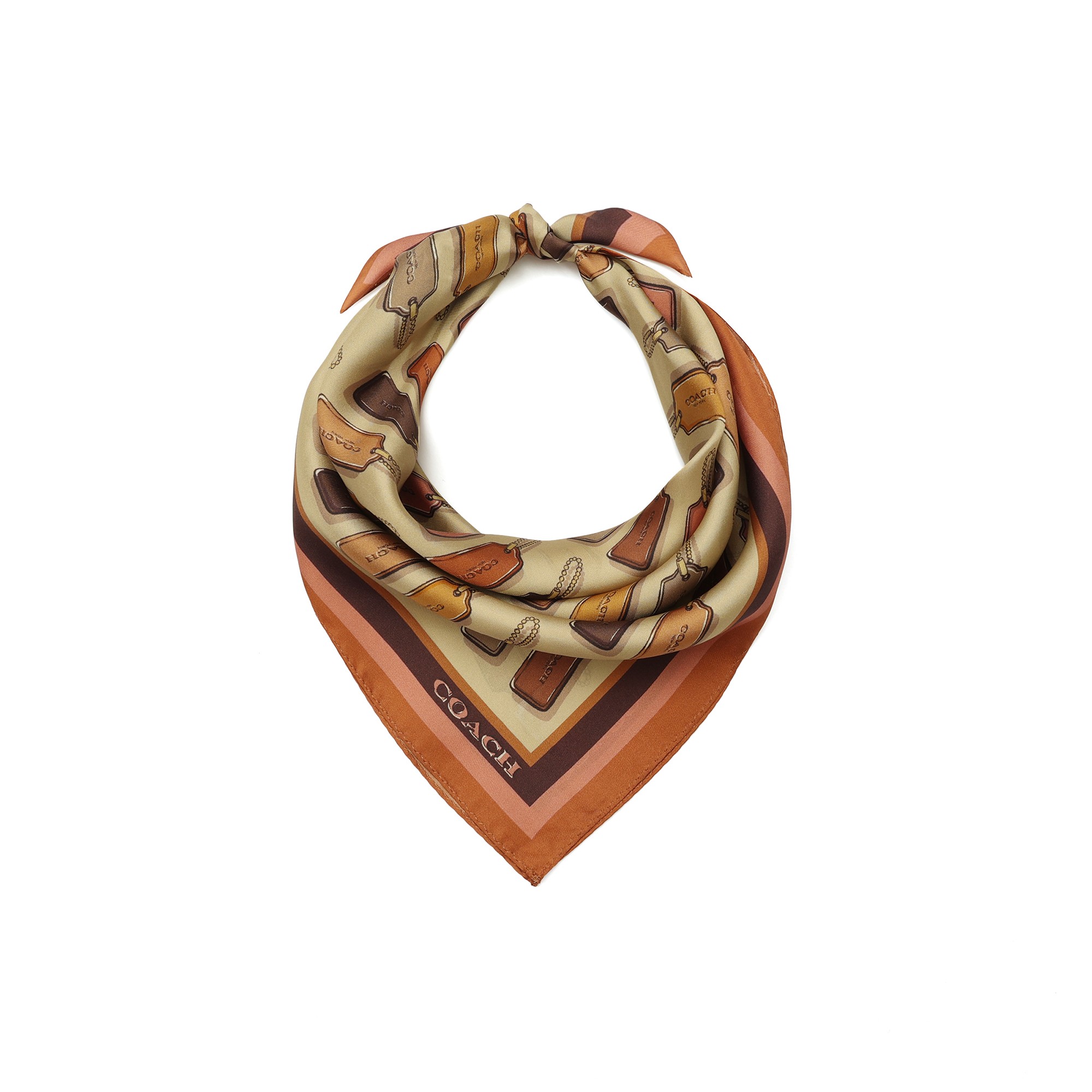 Hangtag Print Silk Bandana