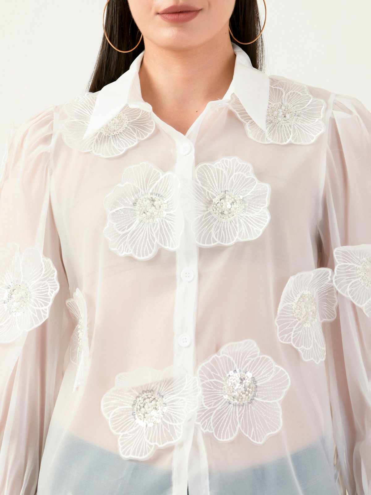 Albion Women Smart Premium White Casual Shirt