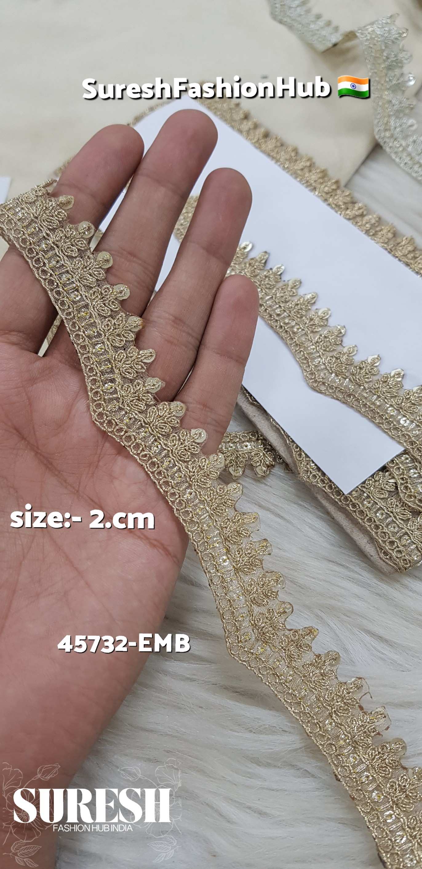 Pearl Classic Dori Zari & Sequence Organza Lace