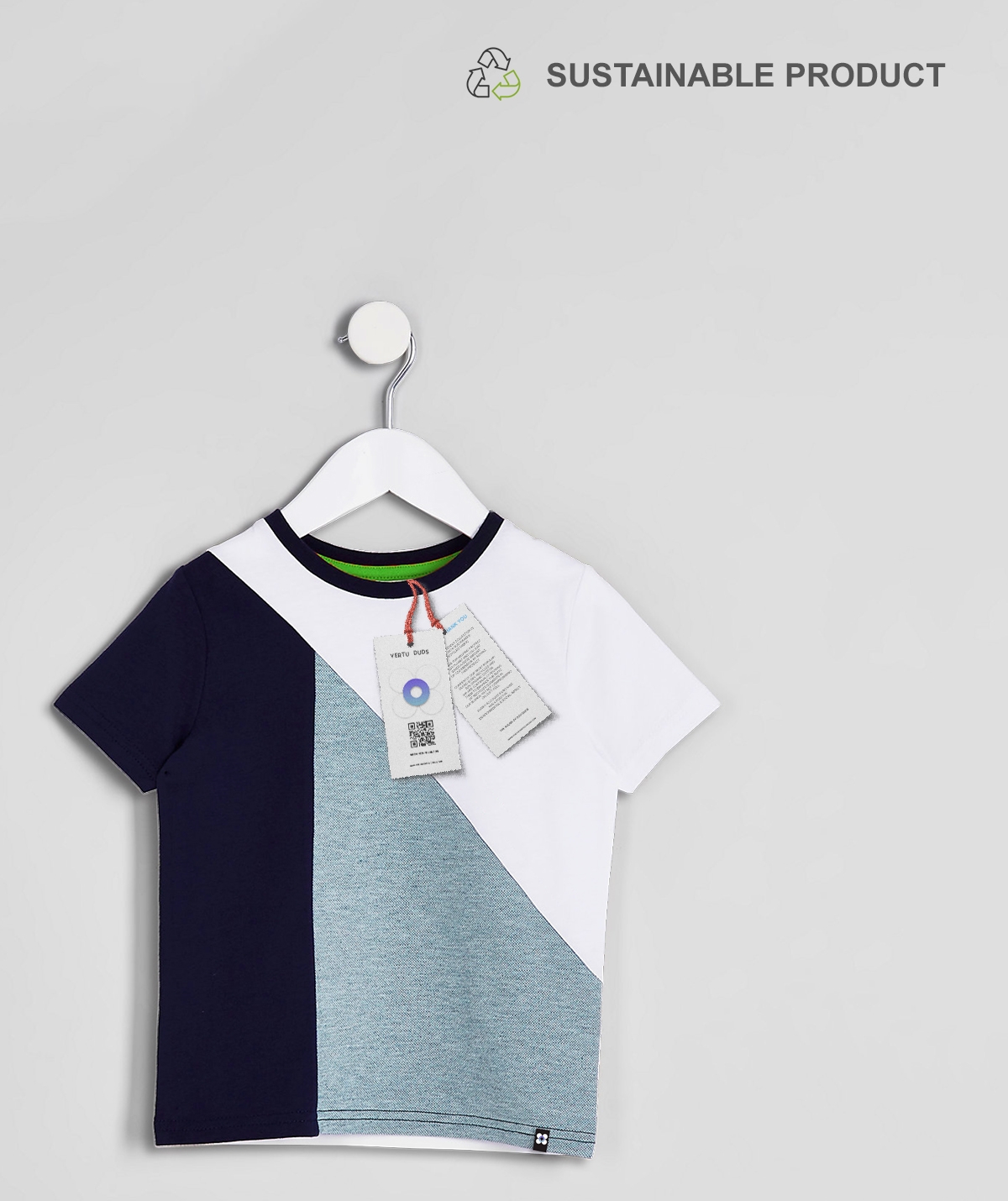 Vertu Duds | Vertu Duds Multi-coloured Colourblock Cotton Short Sleeve Kids T-Shirt 4