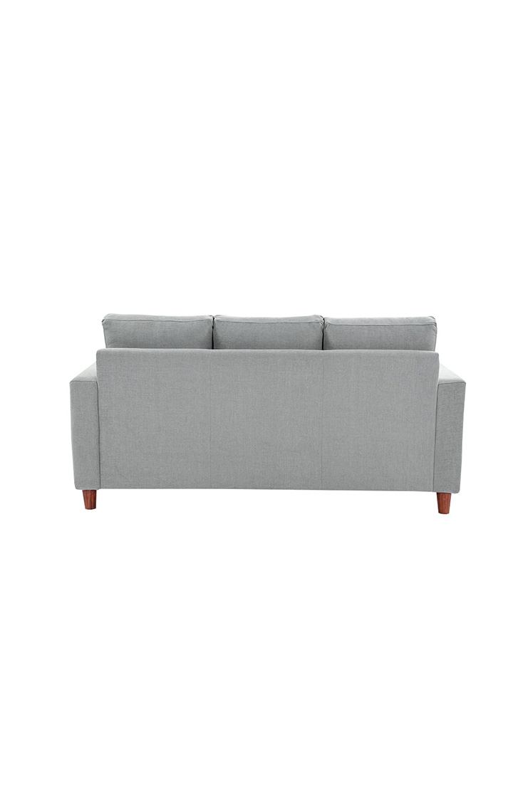 neudot Roman Sofa for Living Room |3 Persons Sofa|Premium Fabric with Cushioned Armrest | Solid Wood Frame|3 Seater in Grey Color