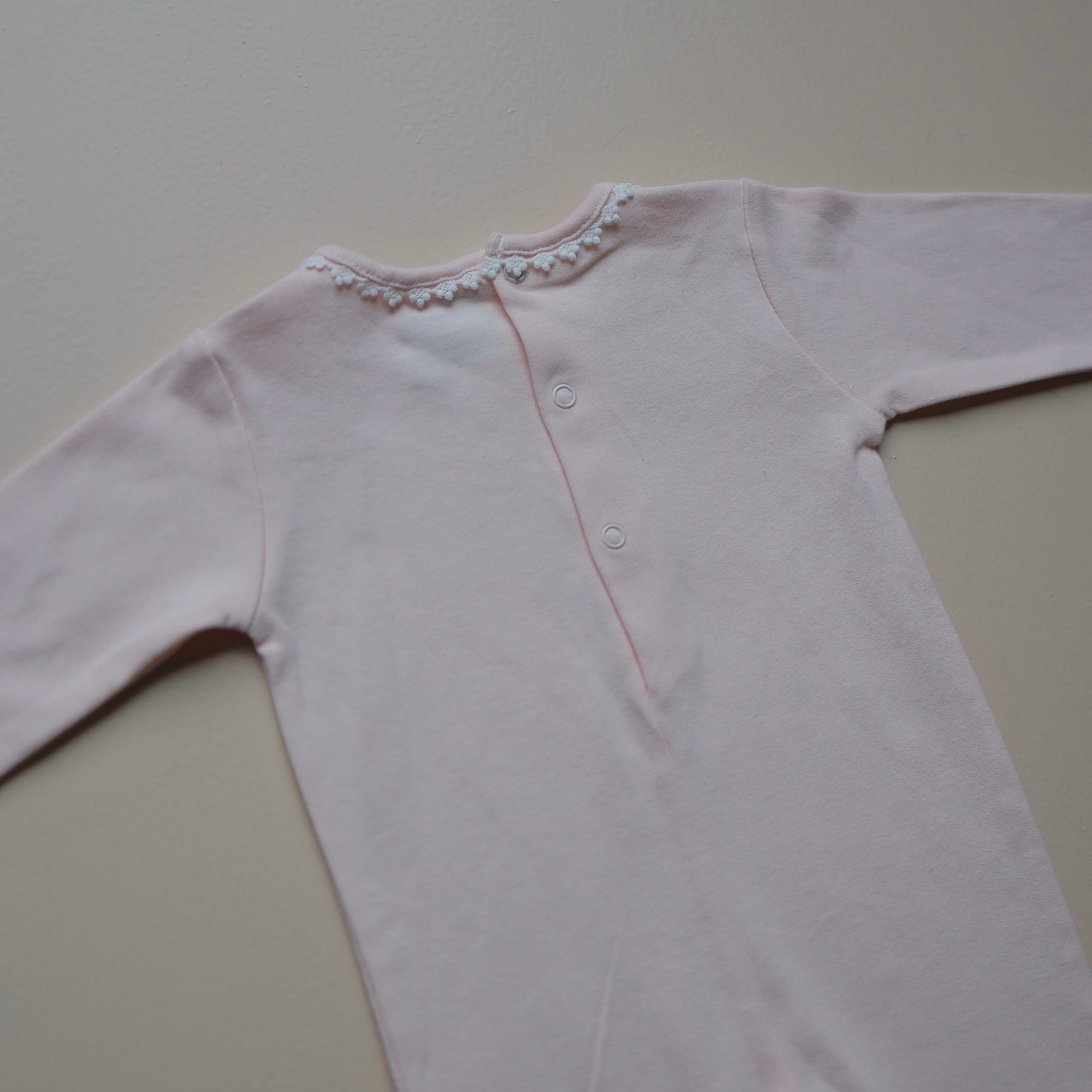 Rosy Bloom Lace Baby Romper