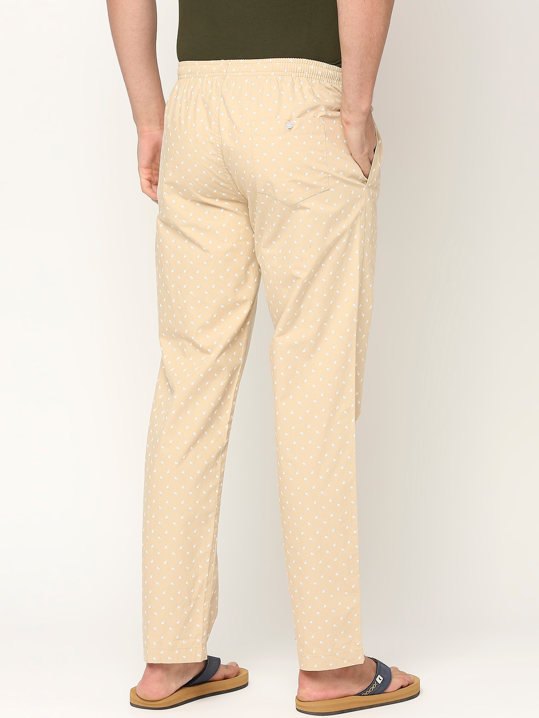 Spykar | Underjeans by Spykar Premium Cotton Printed Men Beige Pyjama 3