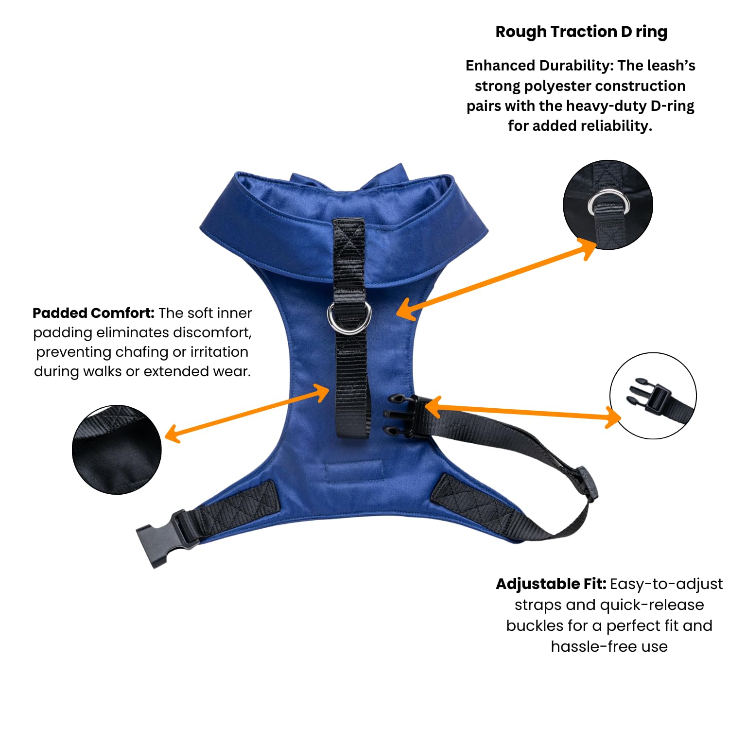 Waggety Tuxedo Dog Harness, (Blue & White)