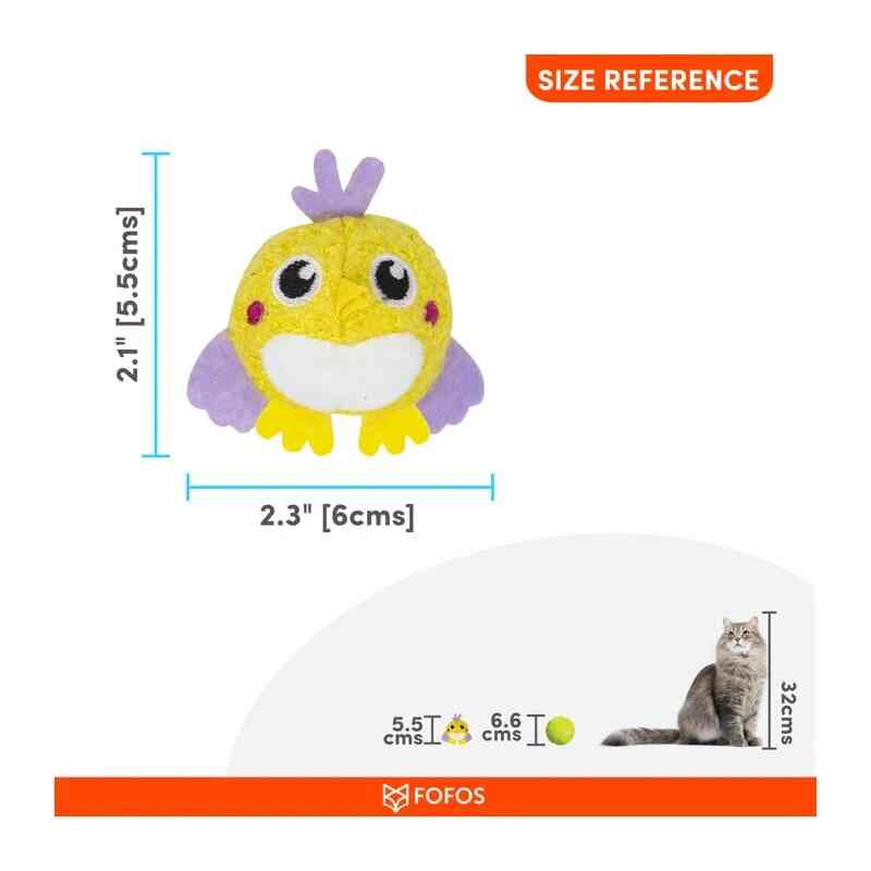 Fofos Ball Box Fuzzy Bird 18 Pcs (1 Pcs Assorted)