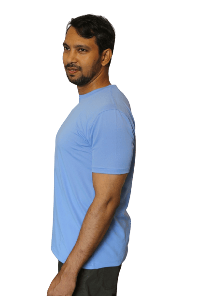 Blue Dry Fit Round Neck T Shirt