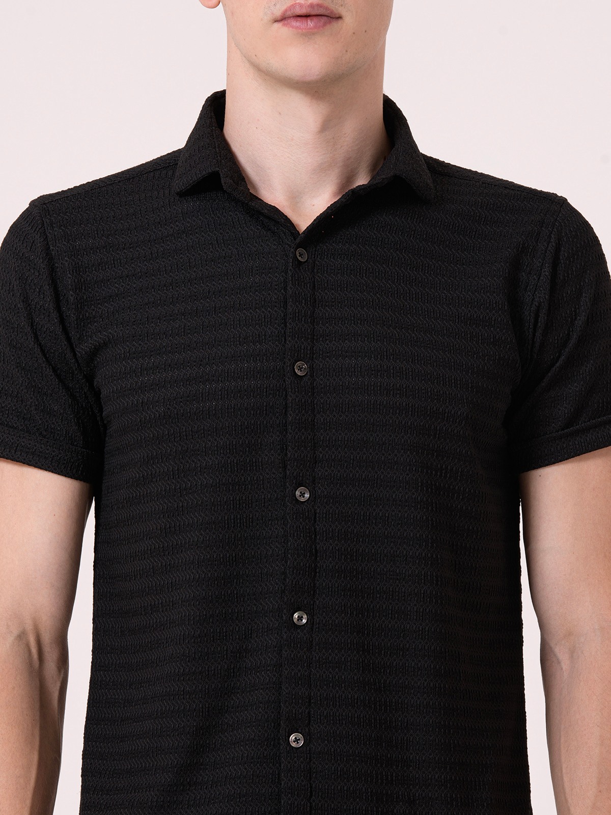 Albion Mens Black Casual Shirt