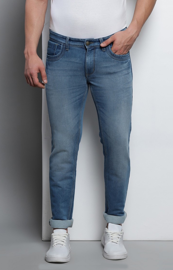 VUDU | Men's Blue Cotton Slim Jeans
