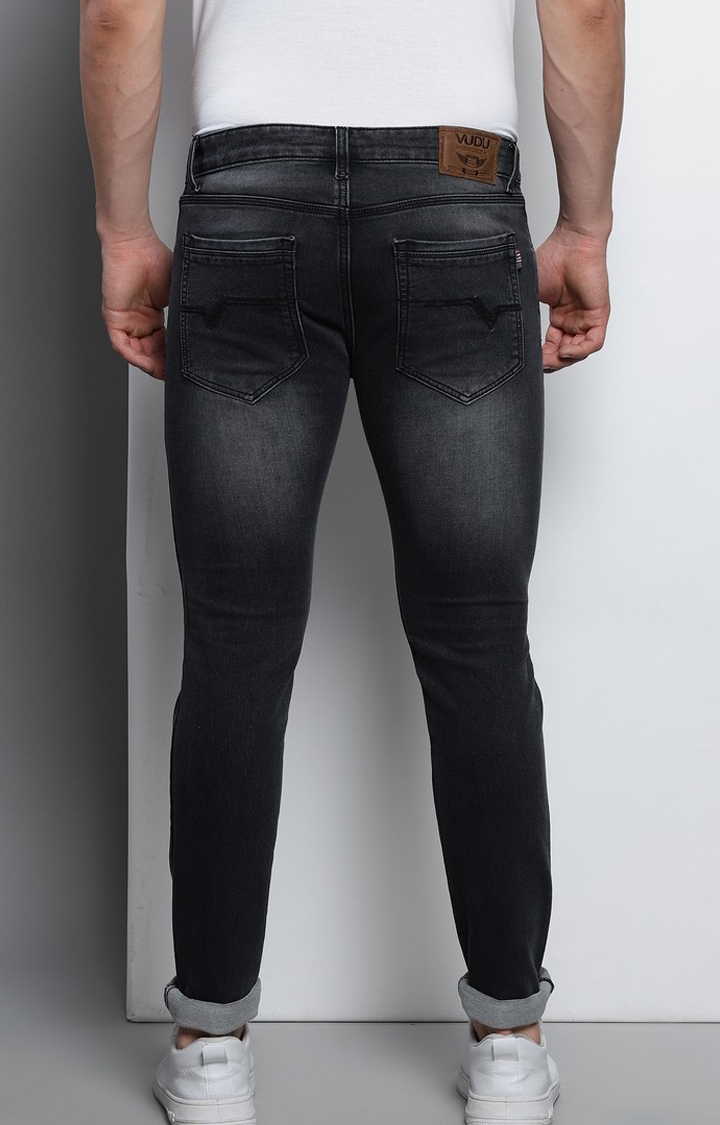 Men's Grey Cotton Slim Jeans