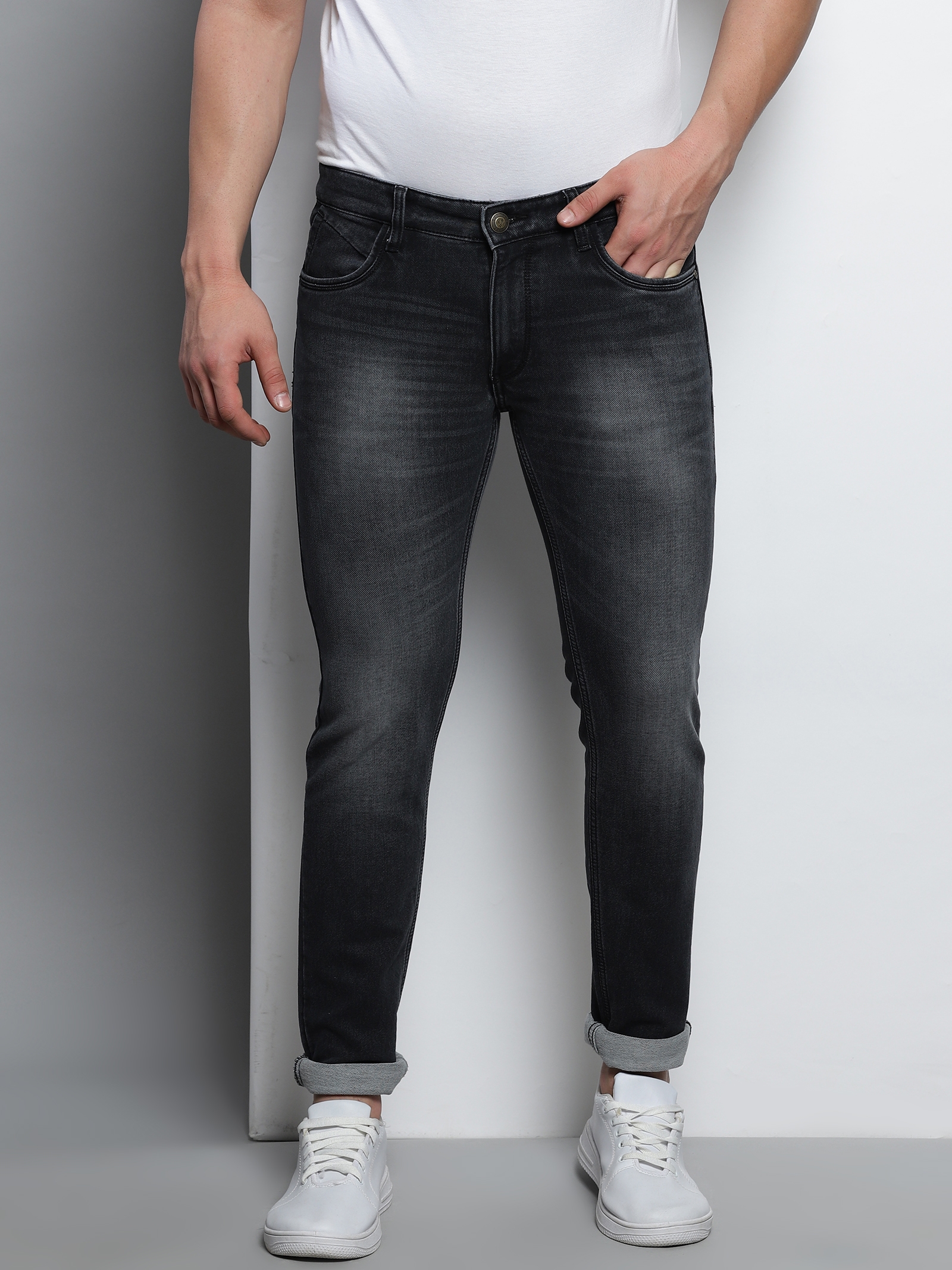Men's Classic Dark Grey Slim Jeans