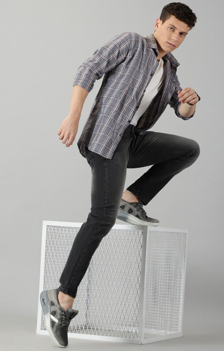 Men's Black Cotton Straight Jeans