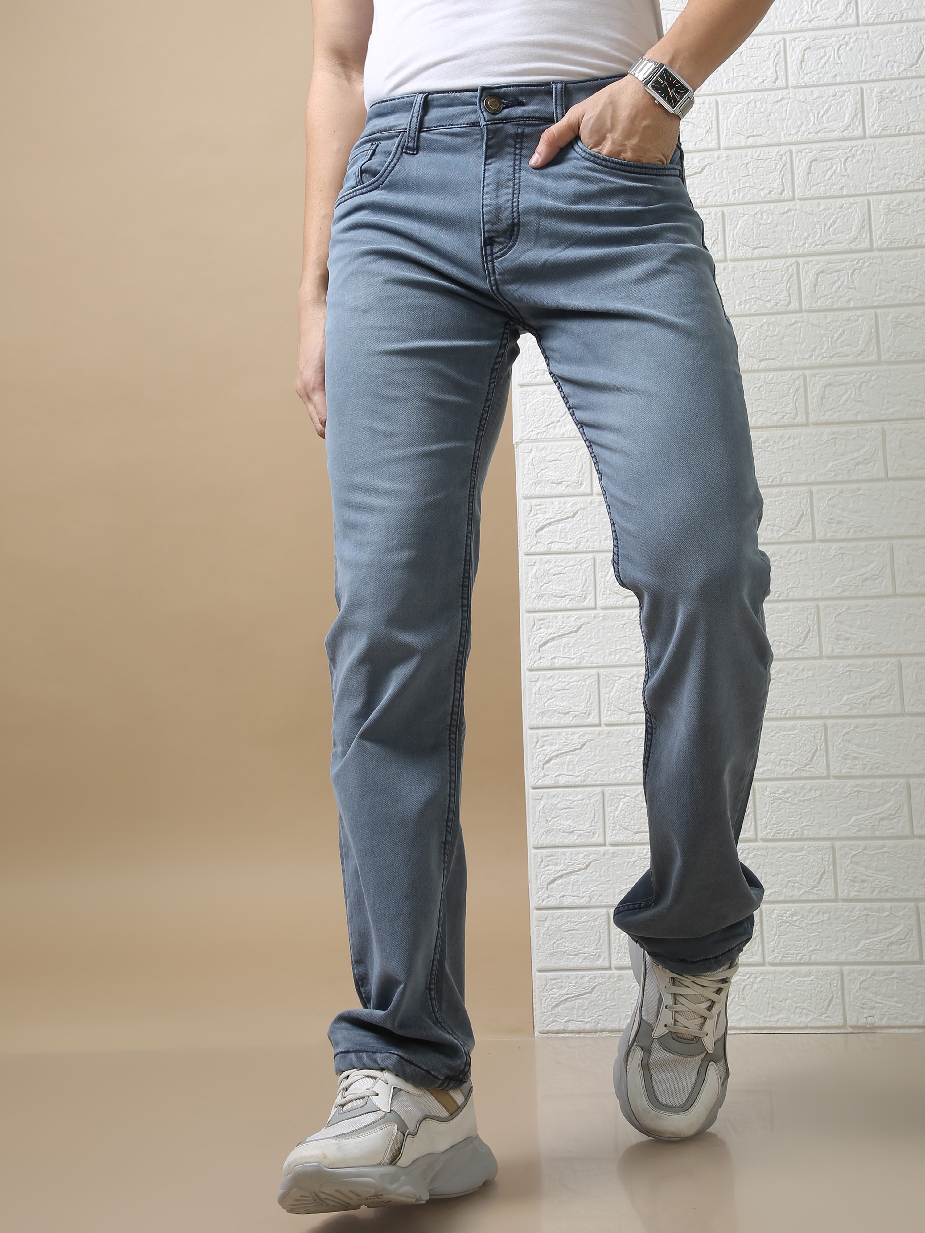 Men's Mellow Aquamarine Straight Jeans
