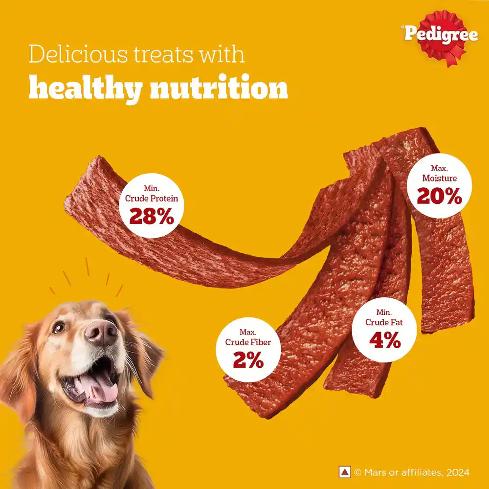 Pedigree Tasty Jerky Adult Roasted Lamb Dog Treat - 70gm