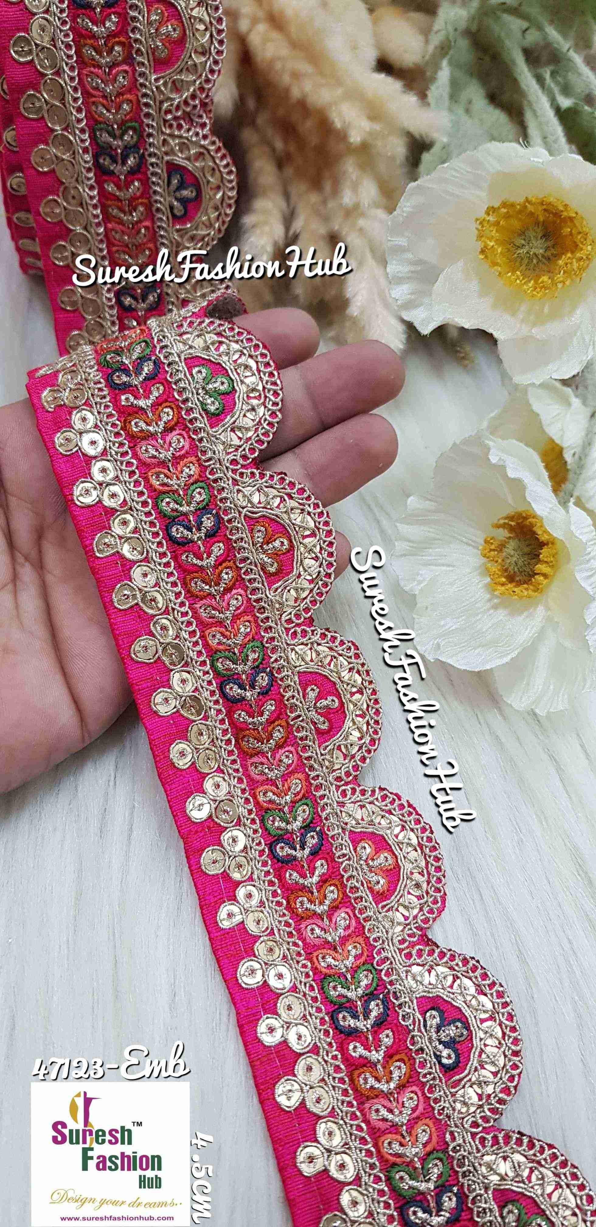 Sophisticated One-Sided Scalloped Lace Trim for Sarees