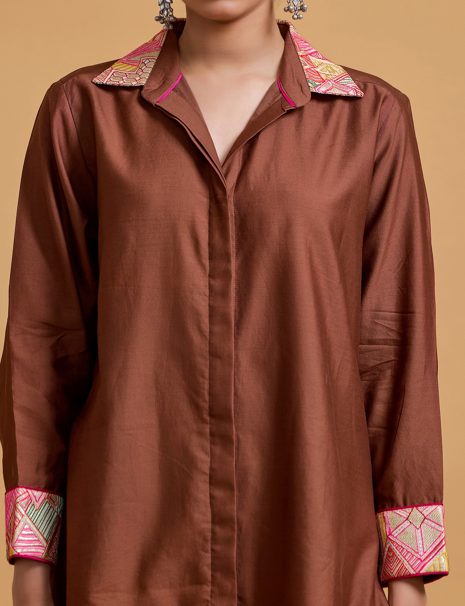 Mithai Brown Shirt Set