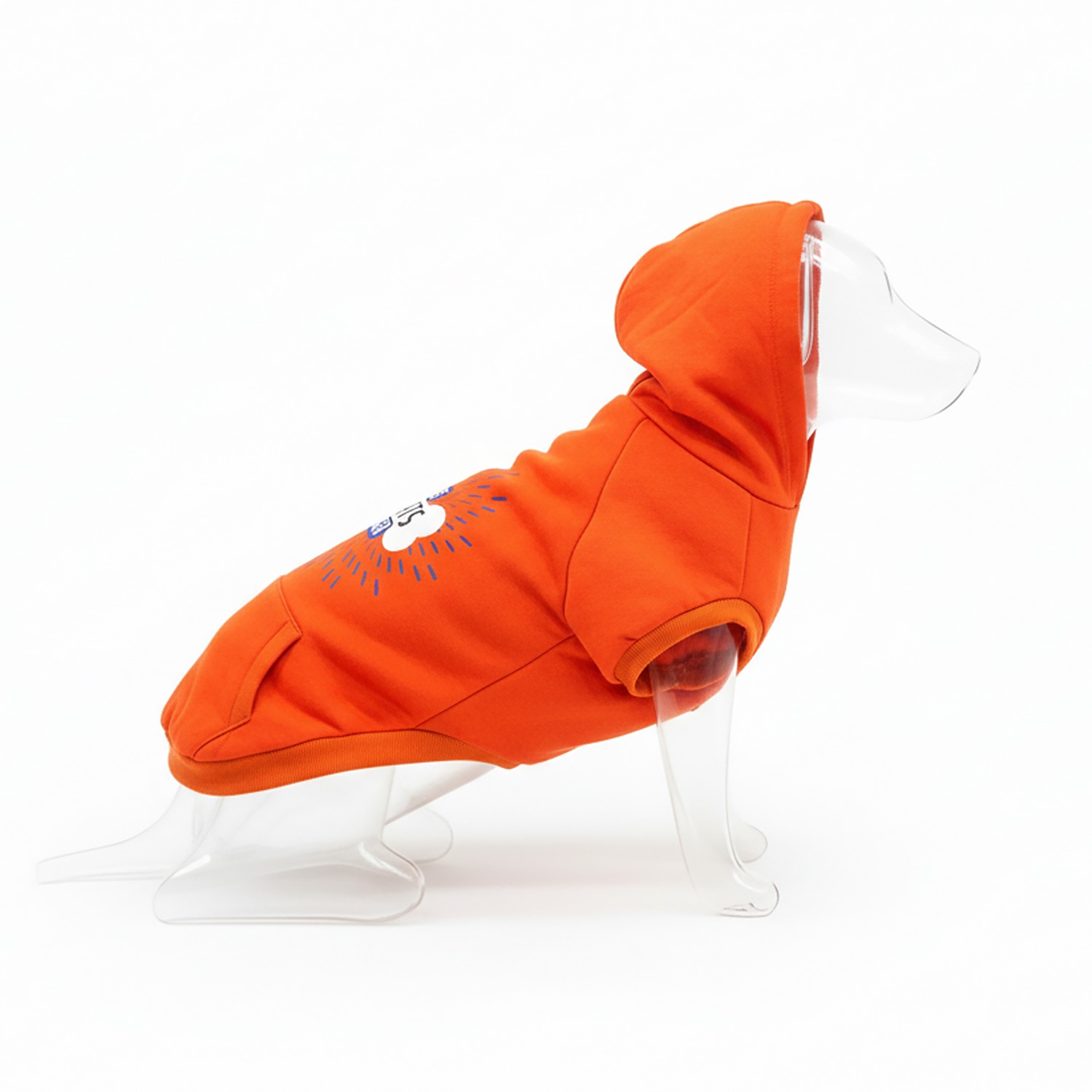 Ezra Quote Hoodie Cotton Comfort for Dogs, Orange