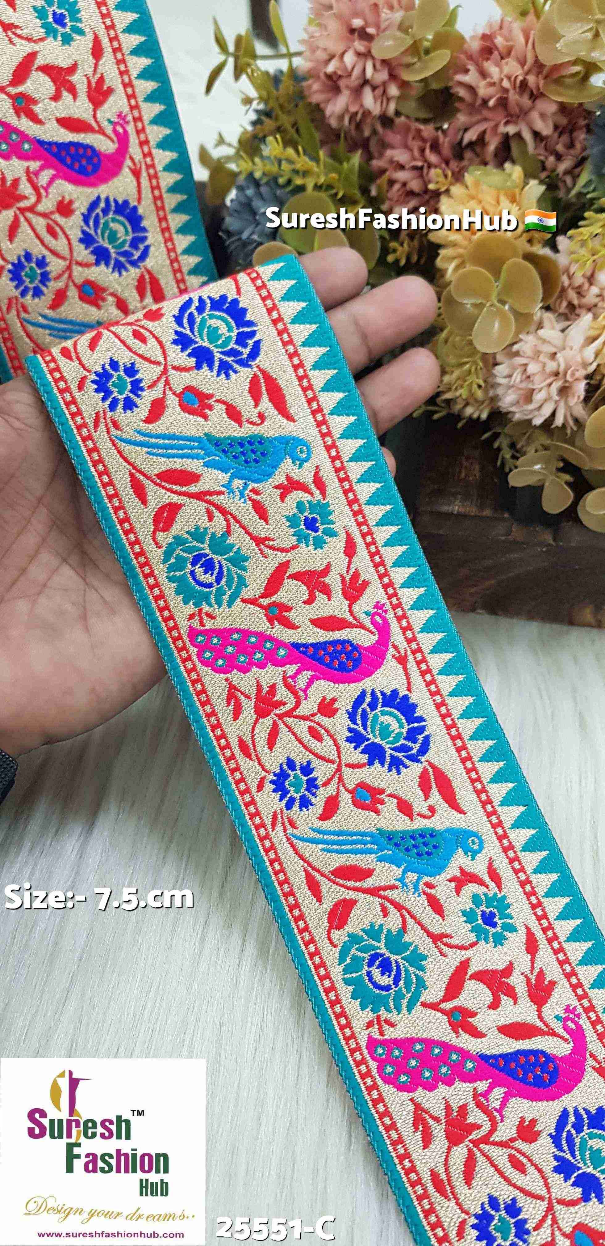 Peacock & Parrot Banarasi Rama Green Lace