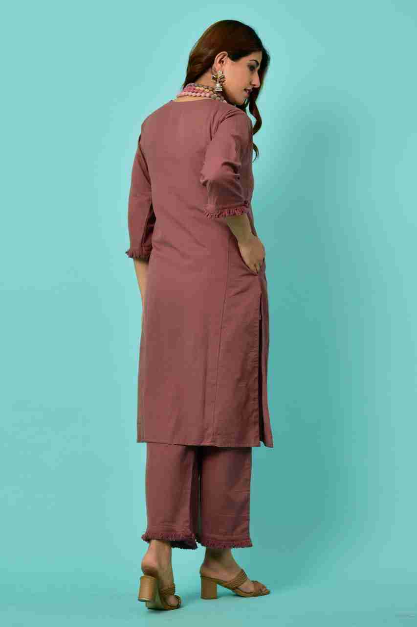 Naksh Brown Co-ordinated Kurta and Pants ( Set of 2 )