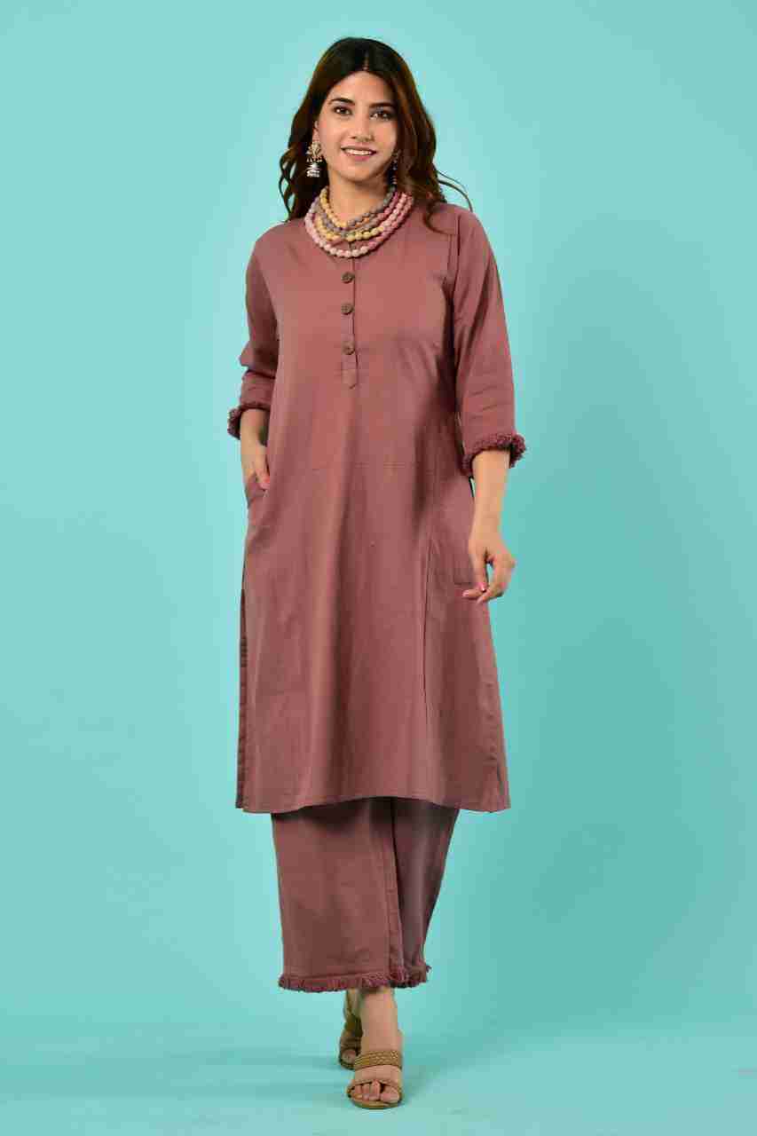Naksh Brown Co-ordinated Kurta and Pants ( Set of 2 )