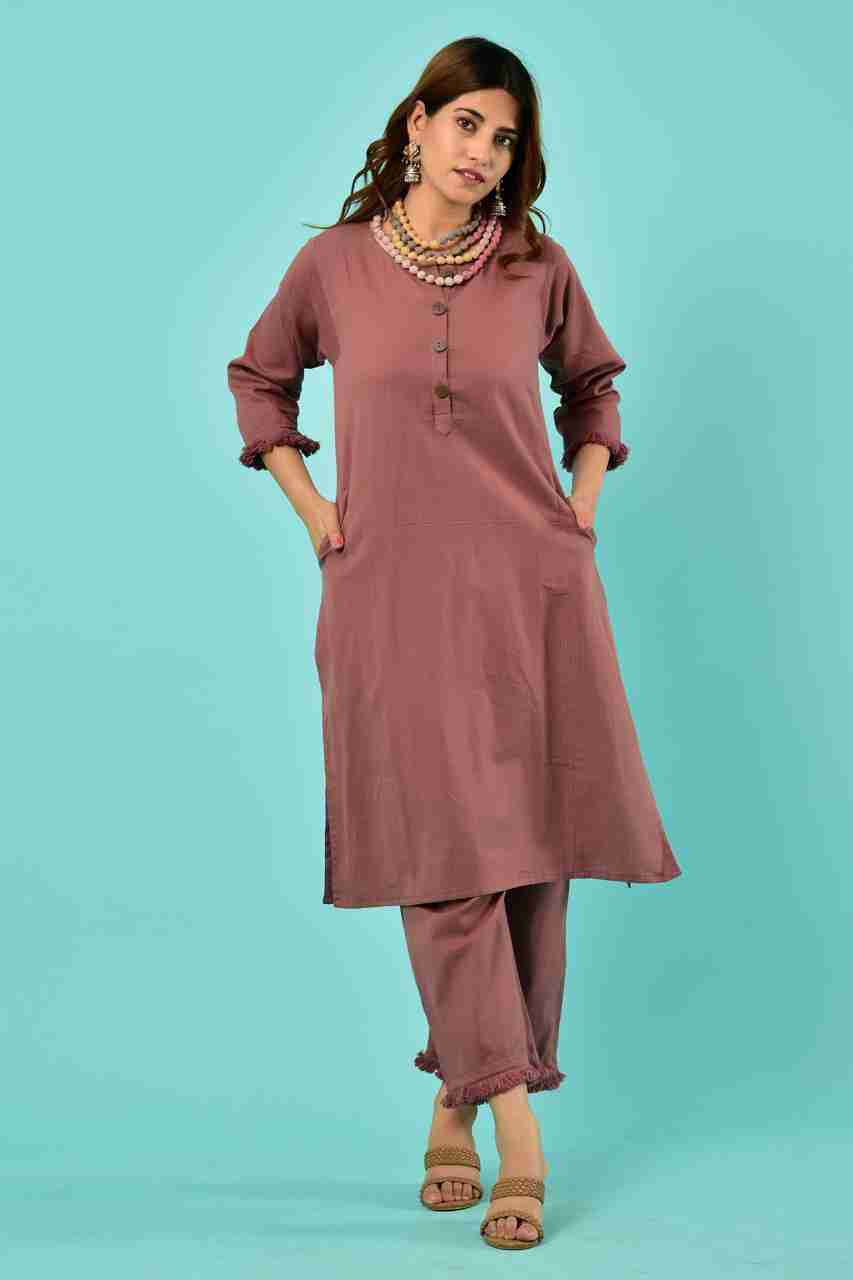 Naksh Brown Co-ordinated Kurta and Pants ( Set of 2 )