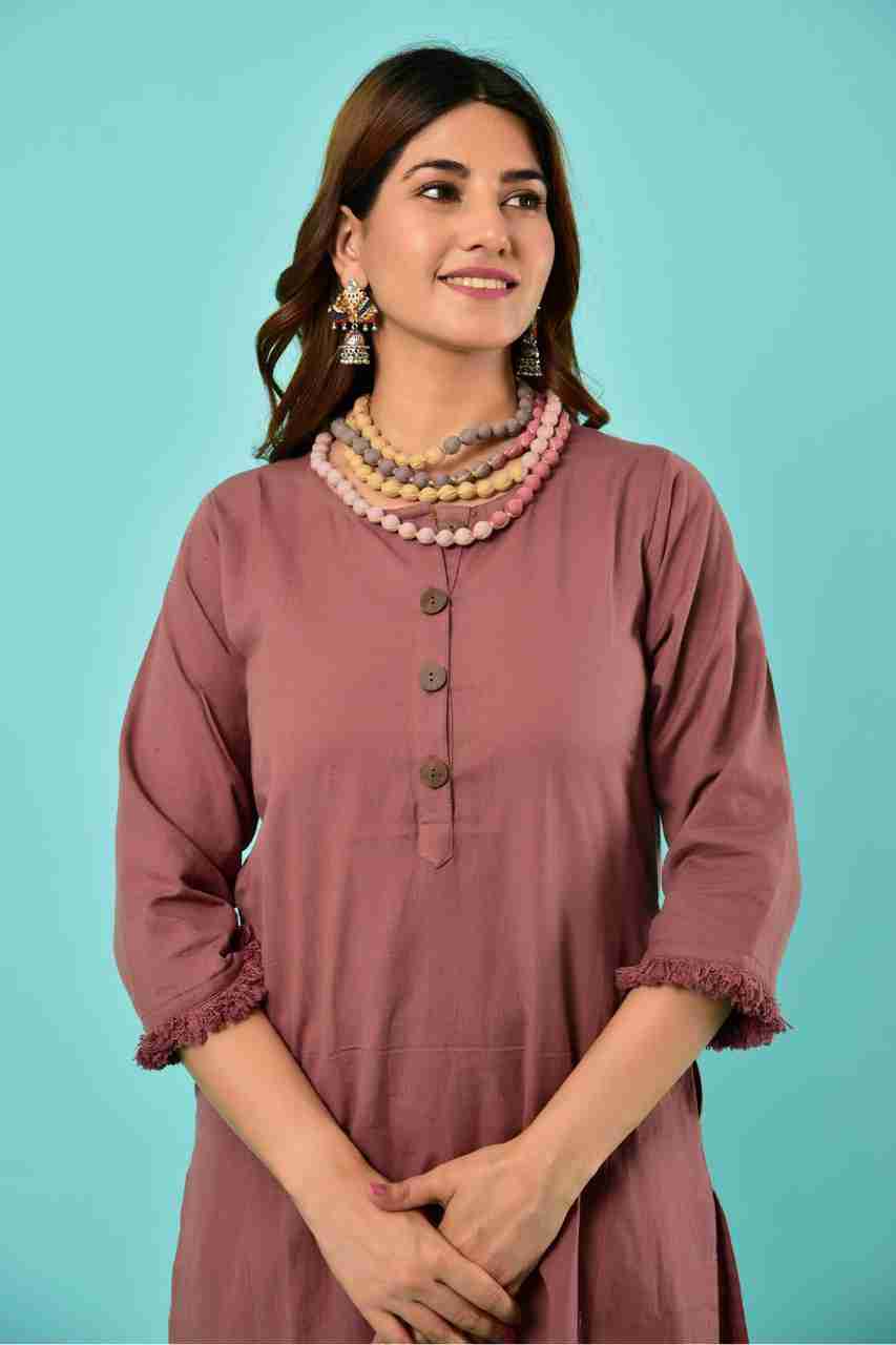 Naksh Brown Co-ordinated Kurta and Pants ( Set of 2 )