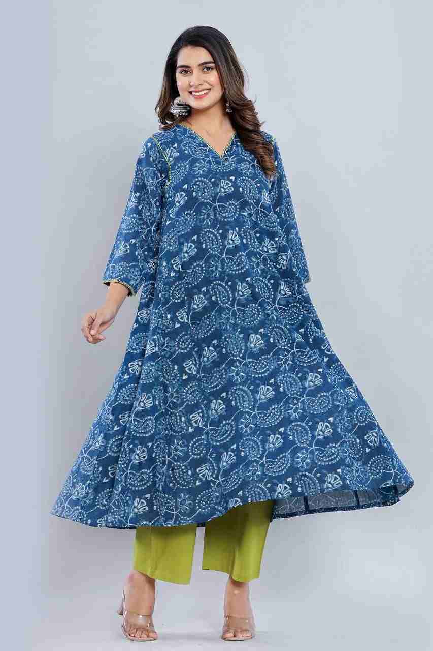 Naksh Indigo Kalidaar Kurta and Pants (Set of 2)