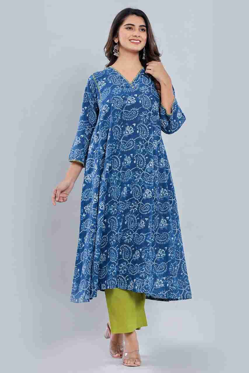 Naksh Indigo Kalidaar Kurta and Pants (Set of 2)