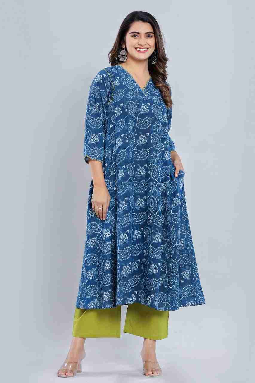 Naksh Indigo Kalidaar Kurta and Pants (Set of 2)