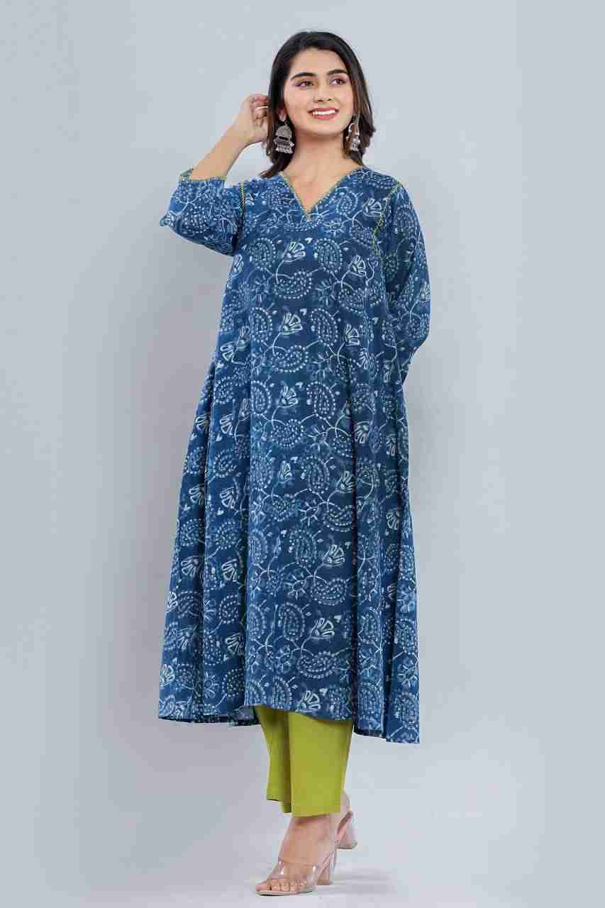 Naksh Indigo Kalidaar Kurta and Pants (Set of 2)