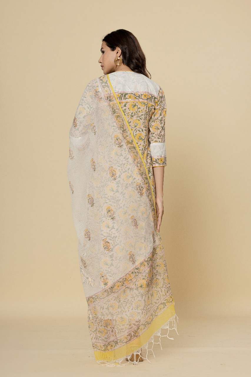 Naksh Floral Straight Kurta And Dupatta (Set of 2)