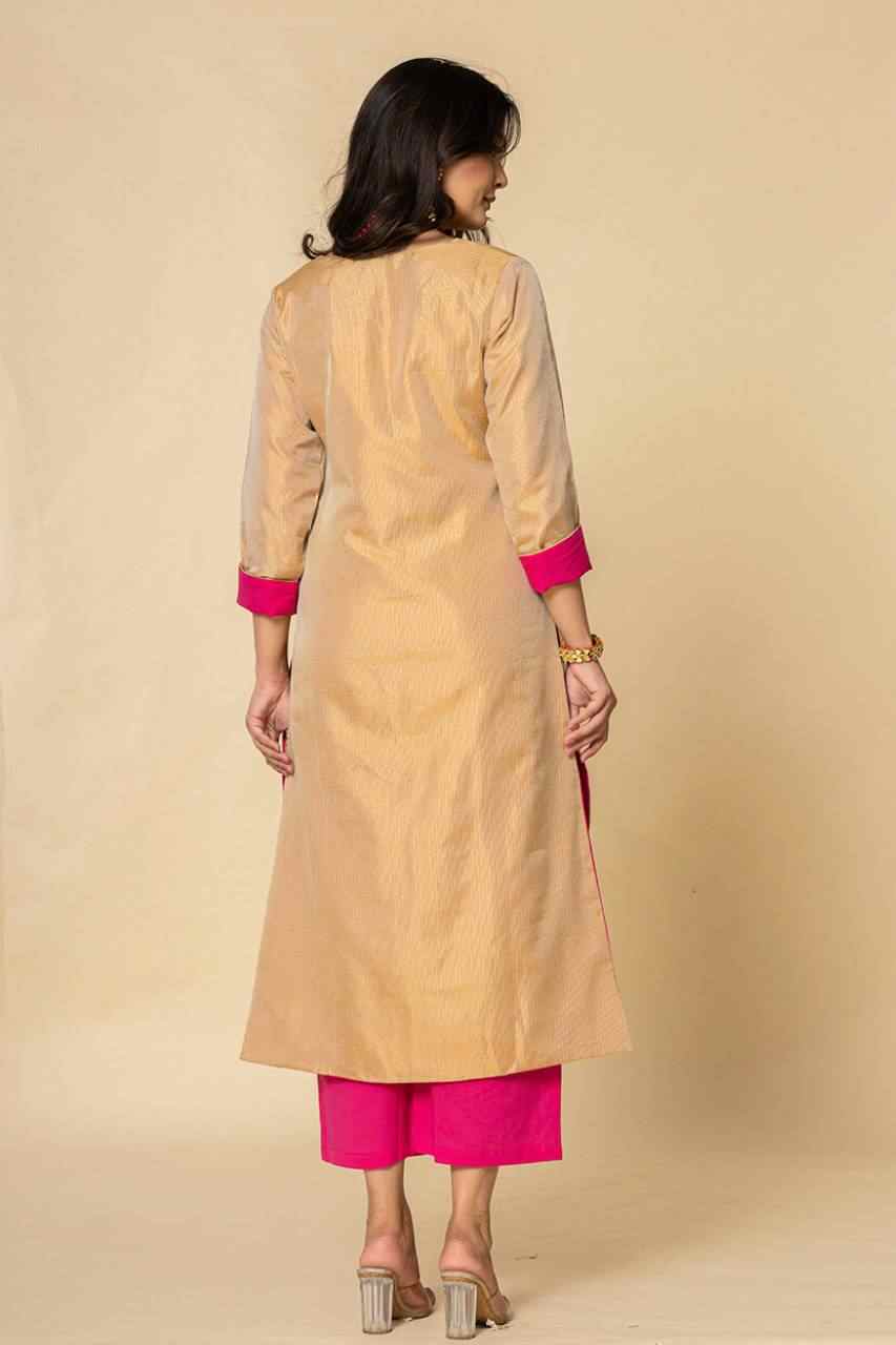Naksh Golden Tissue Straight Kurta Set of 3