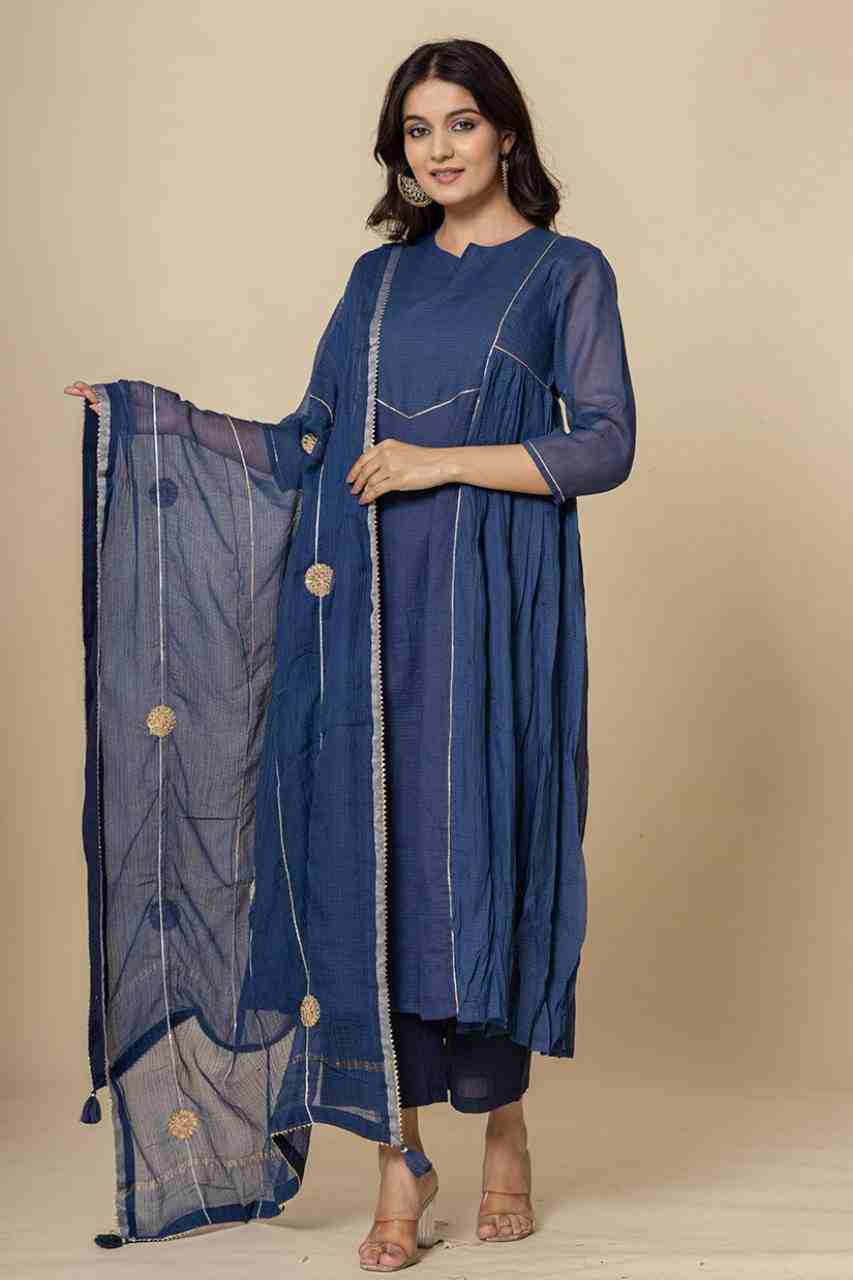 Blue Pure Kota Doriya Kurta Set3