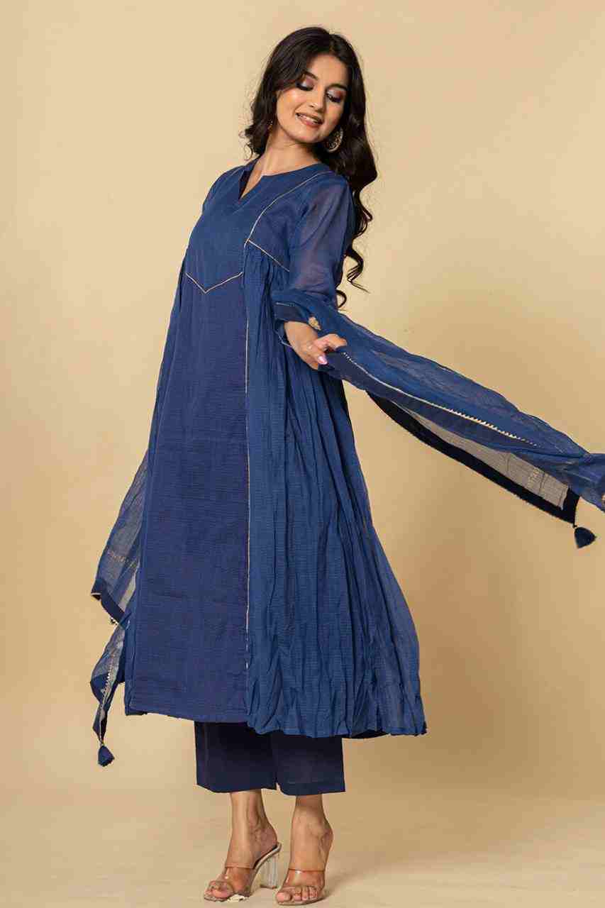 Blue Pure Kota Doriya Kurta Set4