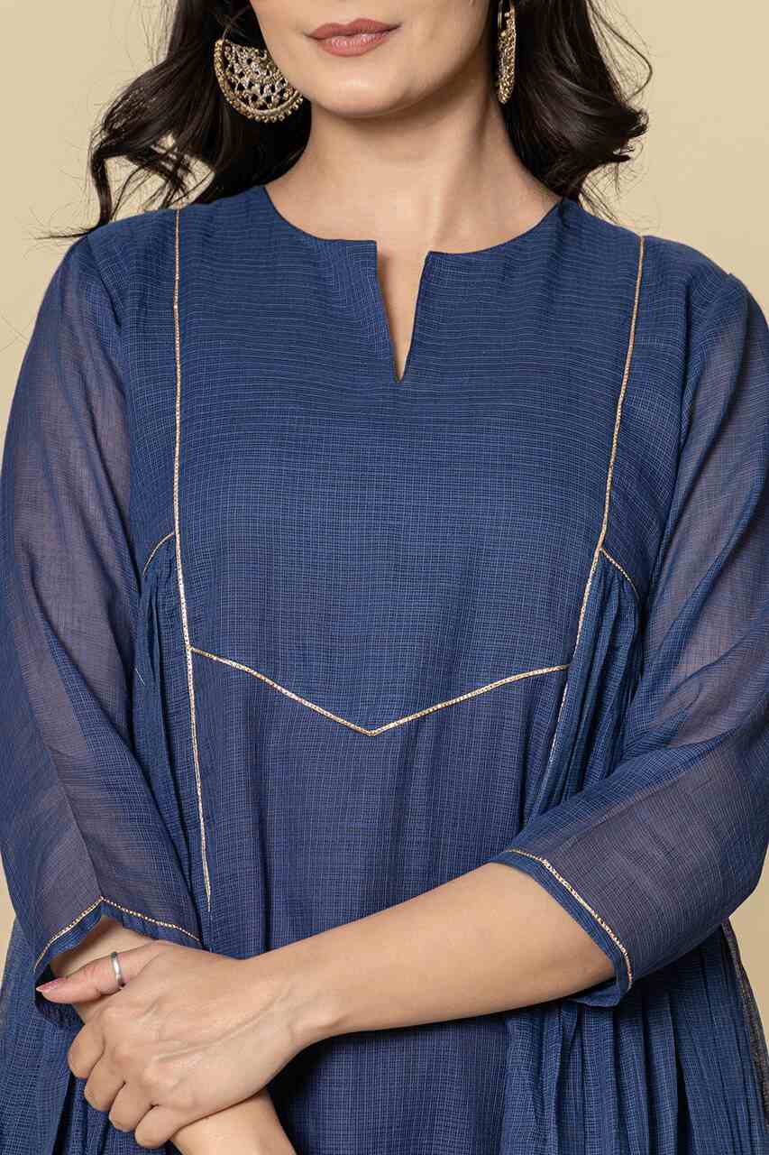 Blue Pure Kota Doriya Kurta Set9