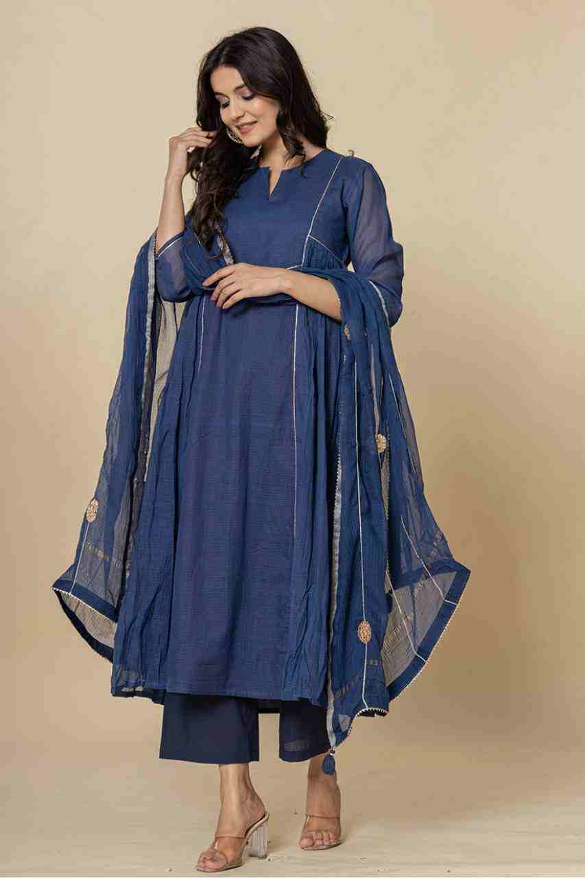 Blue Pure Kota Doriya Kurta Set2