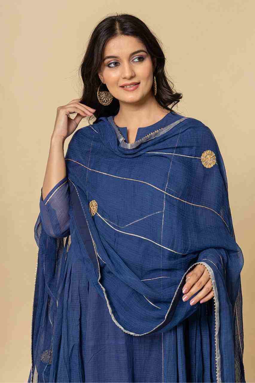 Blue Pure Kota Doriya Kurta Set7