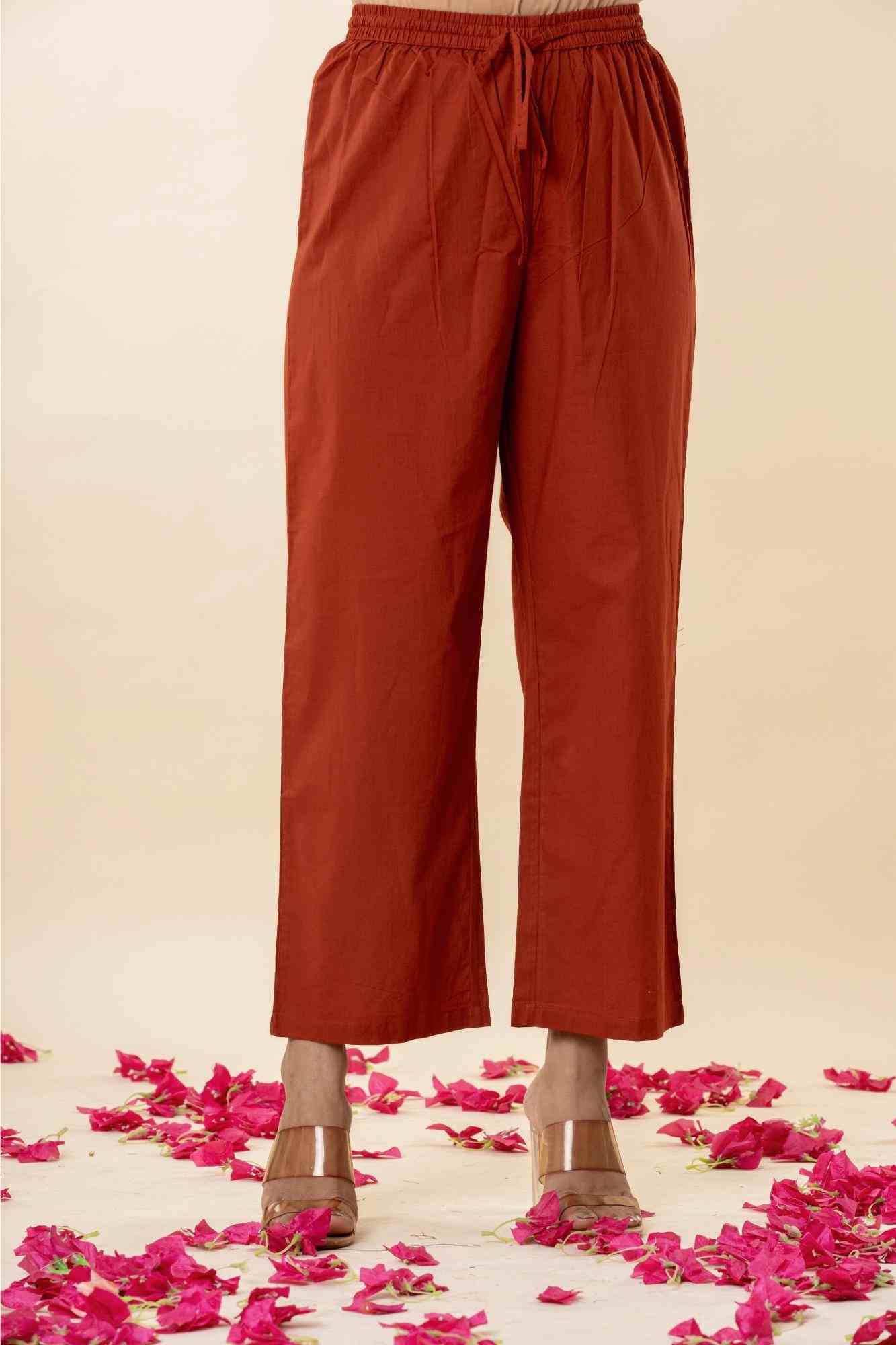 Angrakha Cotton Printed Kurta And Pants Set