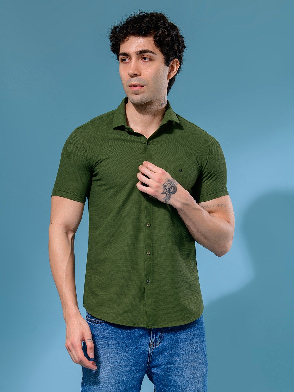 ALBION MENS NEW GARAGE 3 (GREEN) SHIRT