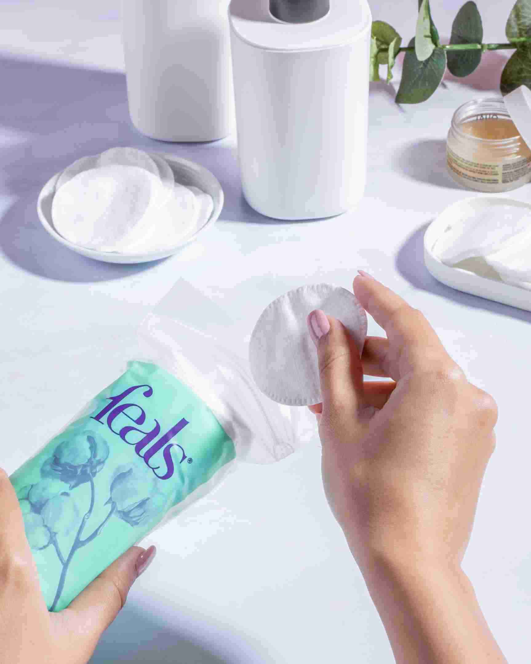 Cotton Pads for Face with Aloe Vera | Makeup remover pads for Face/Eyes | Pre-makeup cleansing | Unmatched Absorbency, Lint Free, Hypoallergenic | 80 Rounds per Pack {Pack of 2} (160 Rounds)