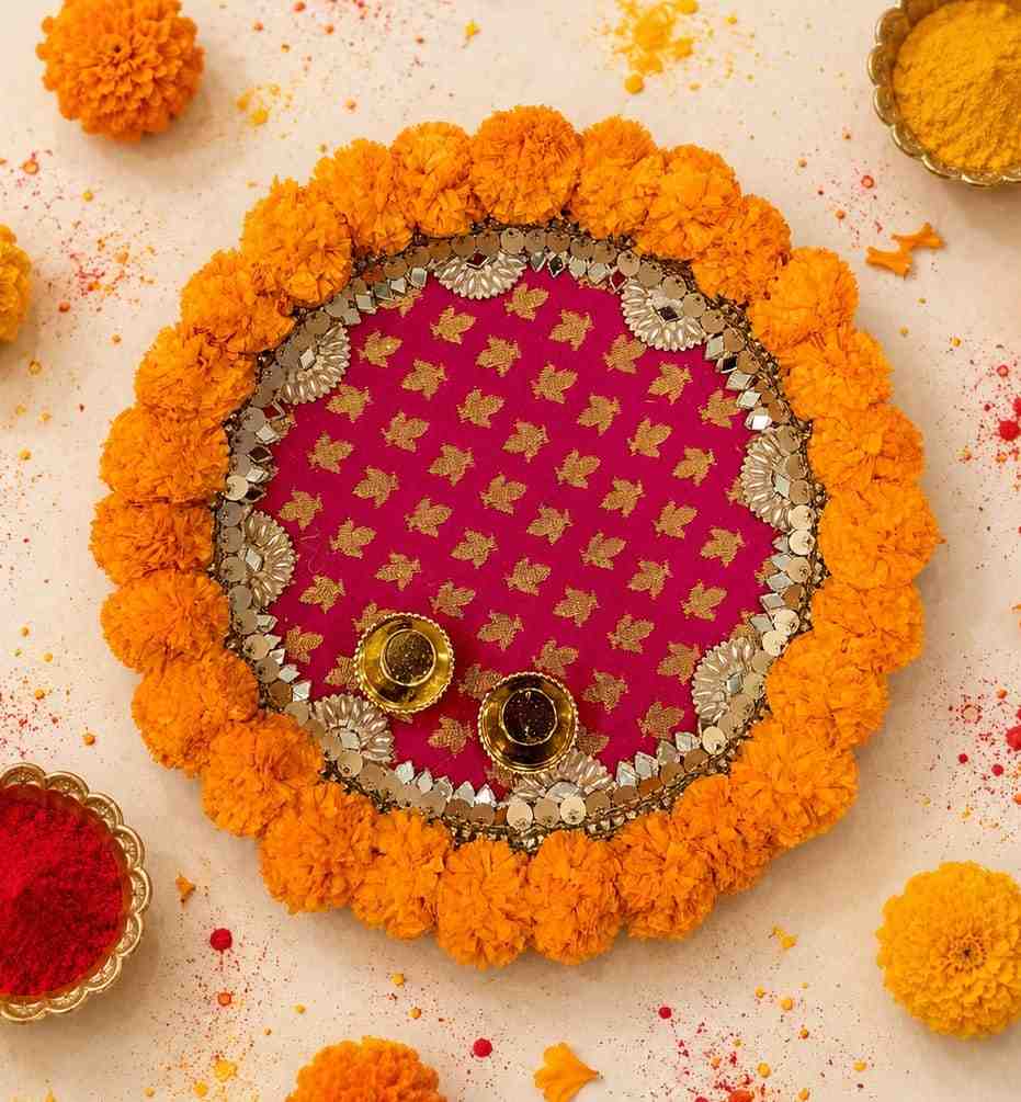 Traditional Pooja thalis |Diya