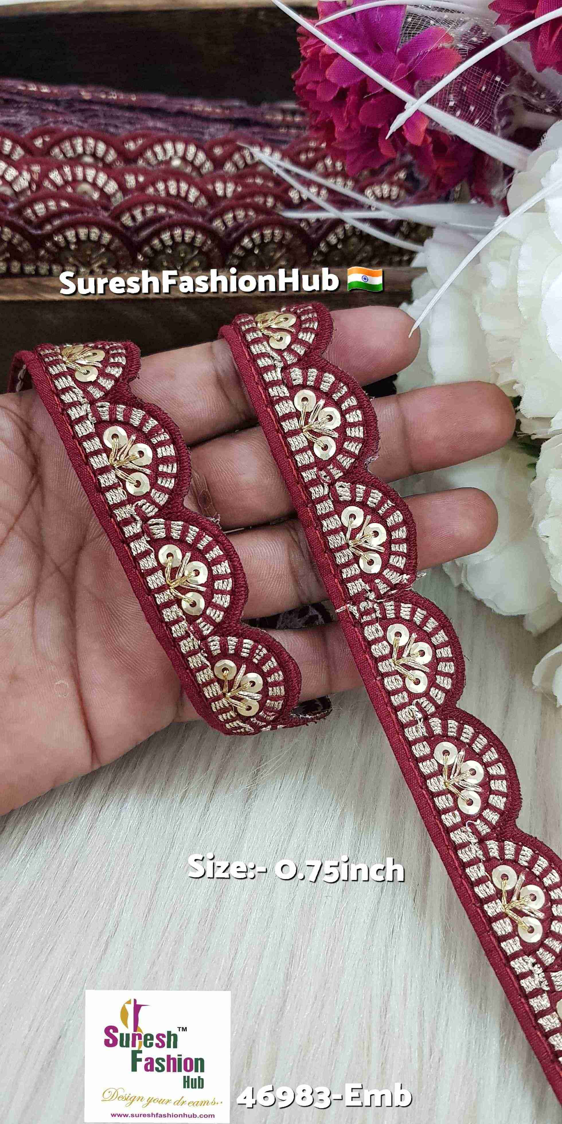 Dark Maroon Elegance Lace