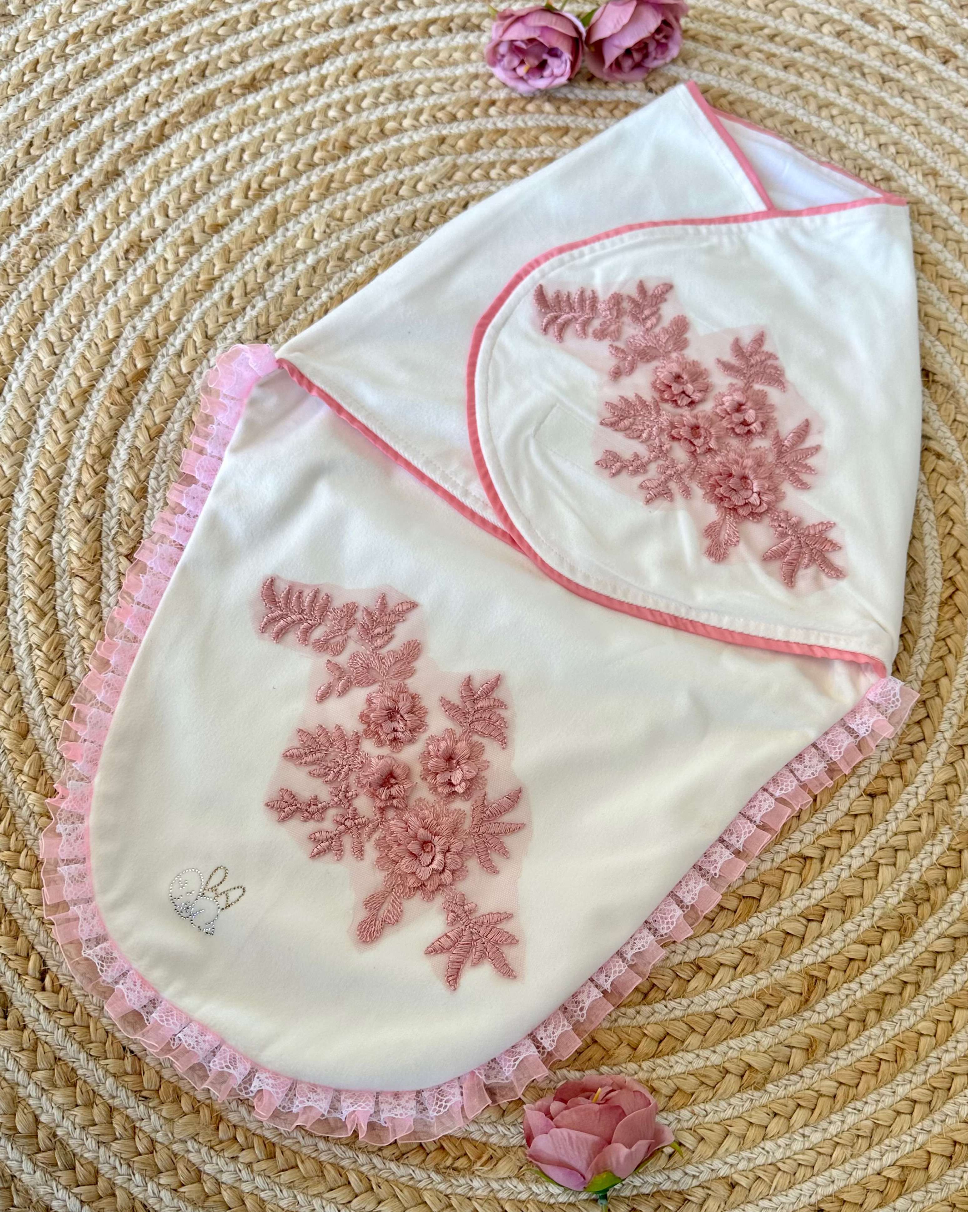 Pink Petal Swaddle Set