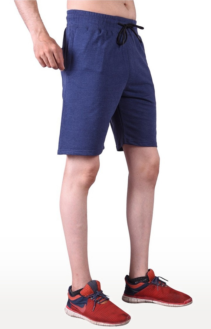 JAGURO | Blue Denim Cotton Melange Shorts 3