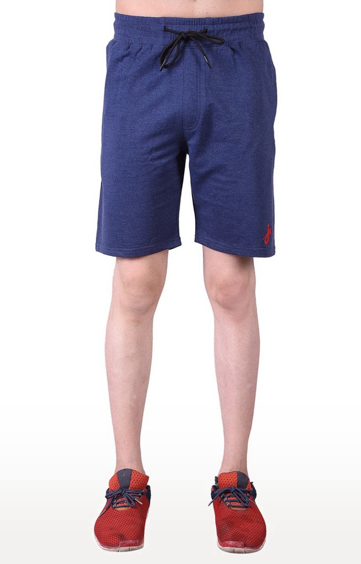 JAGURO | Blue Denim Cotton Melange Shorts 0