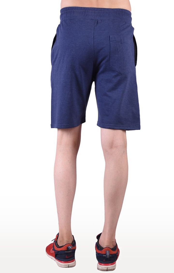 JAGURO | Blue Denim Cotton Melange Shorts 4