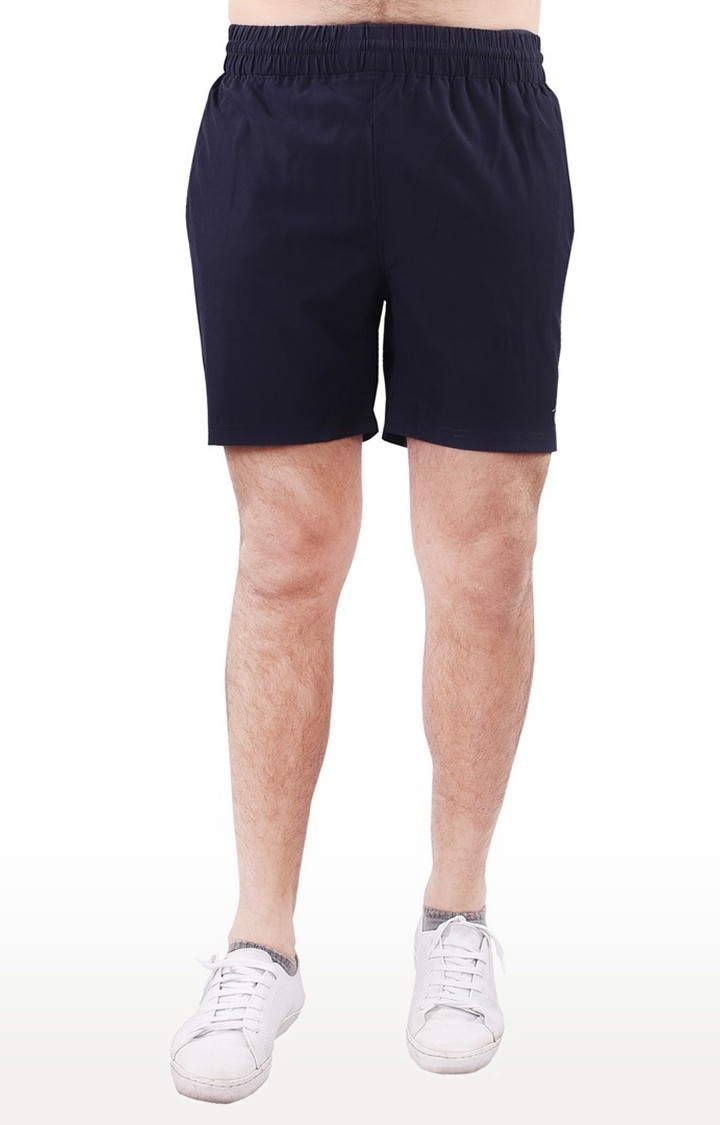 JAGURO | Blue Polyester Solid Activewear Shorts 0